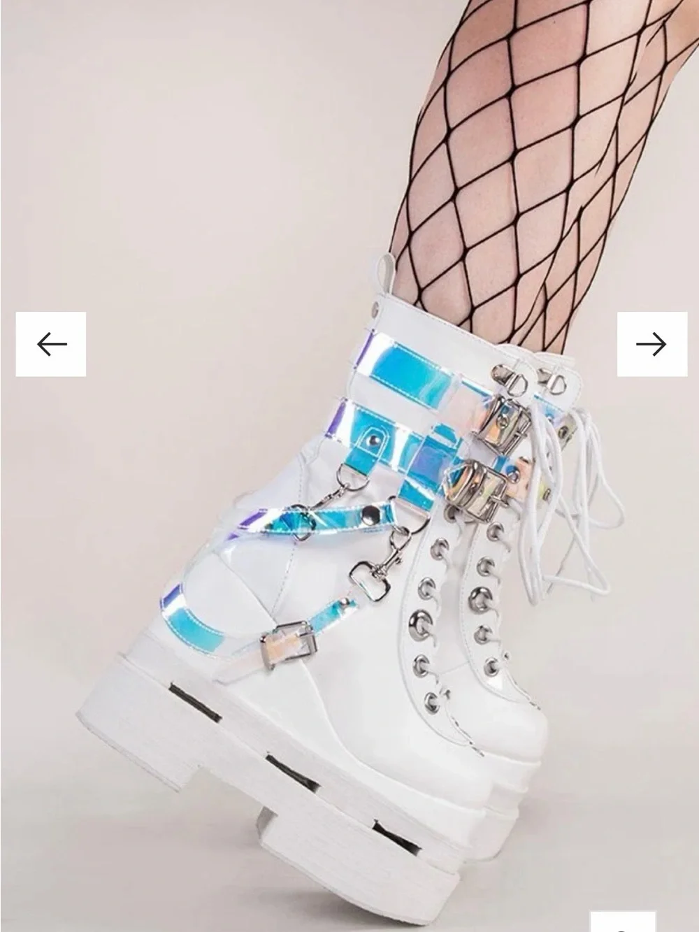 Cash Sold 📣 Women's Demonia Eternal 115 Triple Tiered Mid Calf Boot Size 7